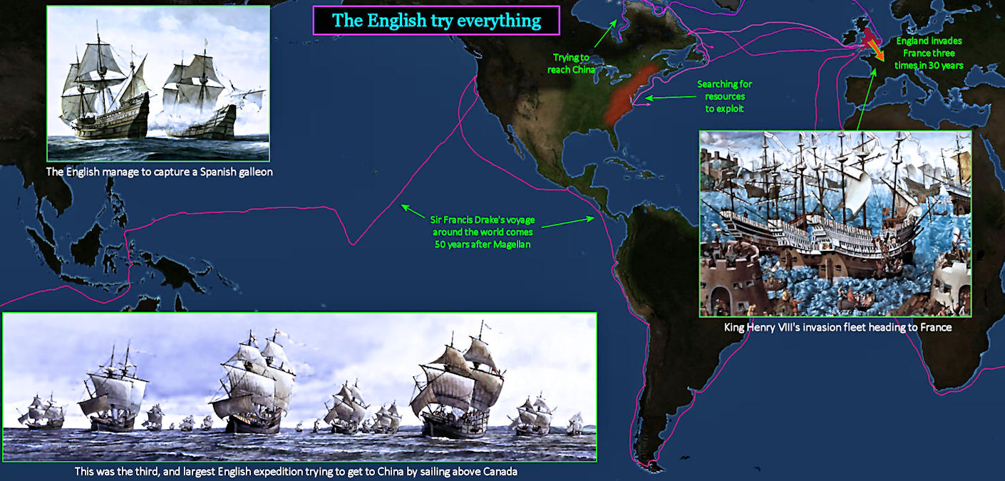 English exploration, 1500s map